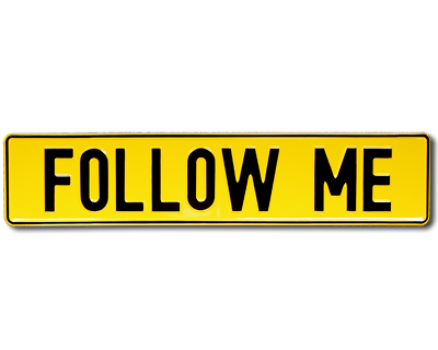 Follow me plate